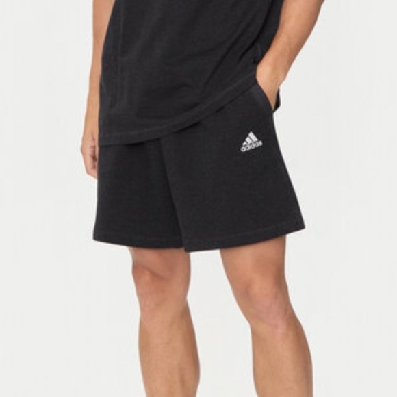 New Adidas Multi Sport Sweat Shorts Black Melange - Picture 1 of 9